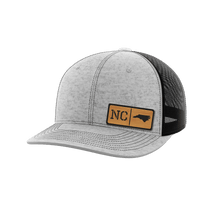 Thumbnail for North Carolina Homegrown Hats Hat Greater Half Heather Grey/Black Bamboo Leatherette North Carolina