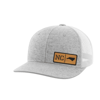 Thumbnail for North Carolina Homegrown Hats Hat Greater Half Heather Grey/White Bamboo Leatherette North Carolina