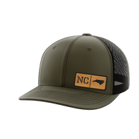 Thumbnail for North Carolina Homegrown Hats Hat Greater Half OD Green/Black Bamboo Leatherette North Carolina