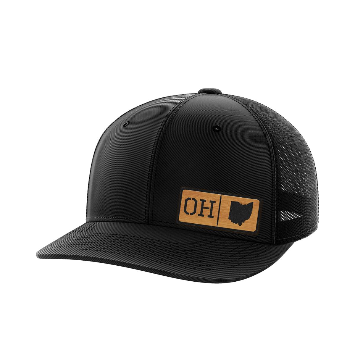 Ohio Homegrown Hats Hat Greater Half Black/Black Bamboo Leatherette Ohio