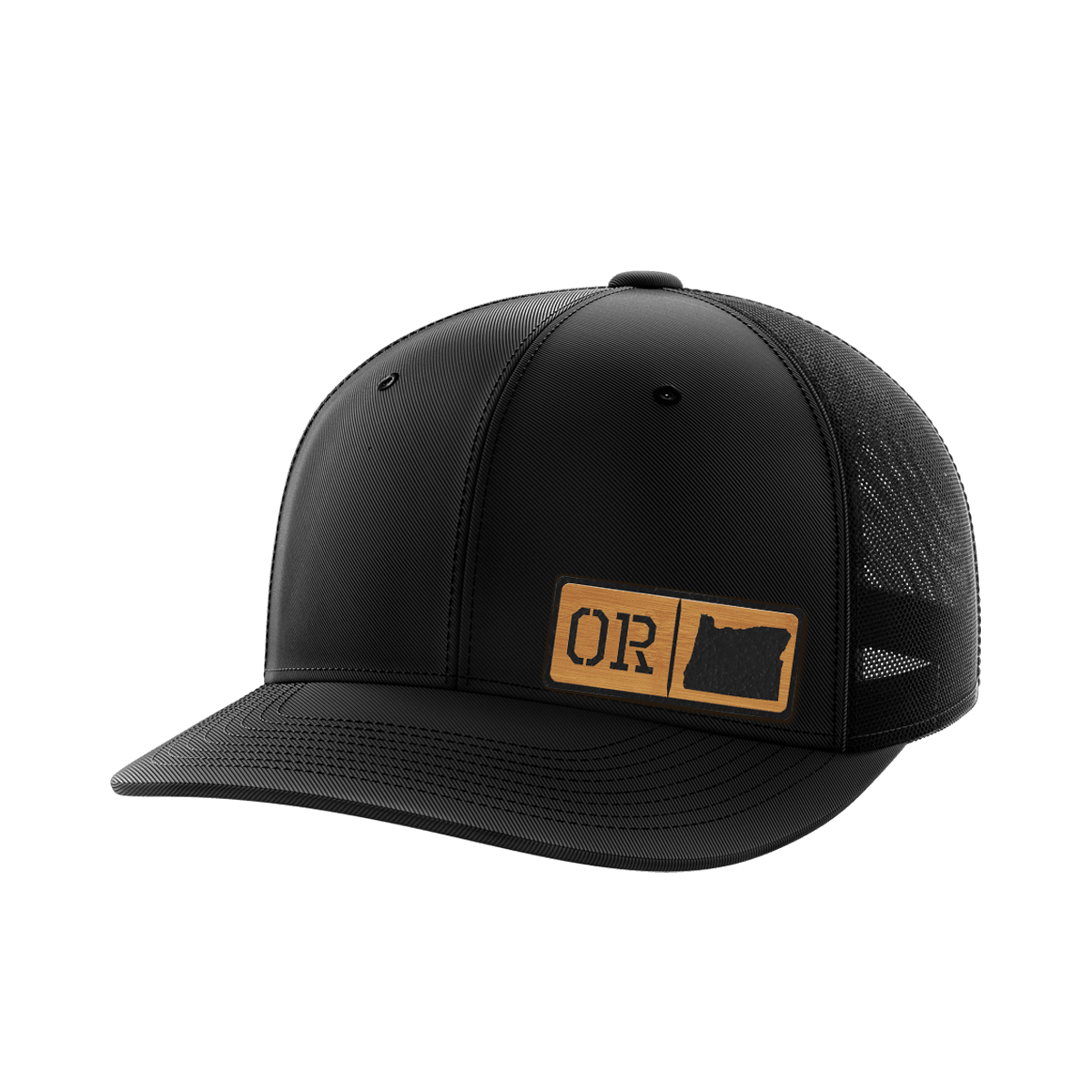 Oregon Homegrown Hats Hat Greater Half Black/Black Bamboo Leatherette Oregon