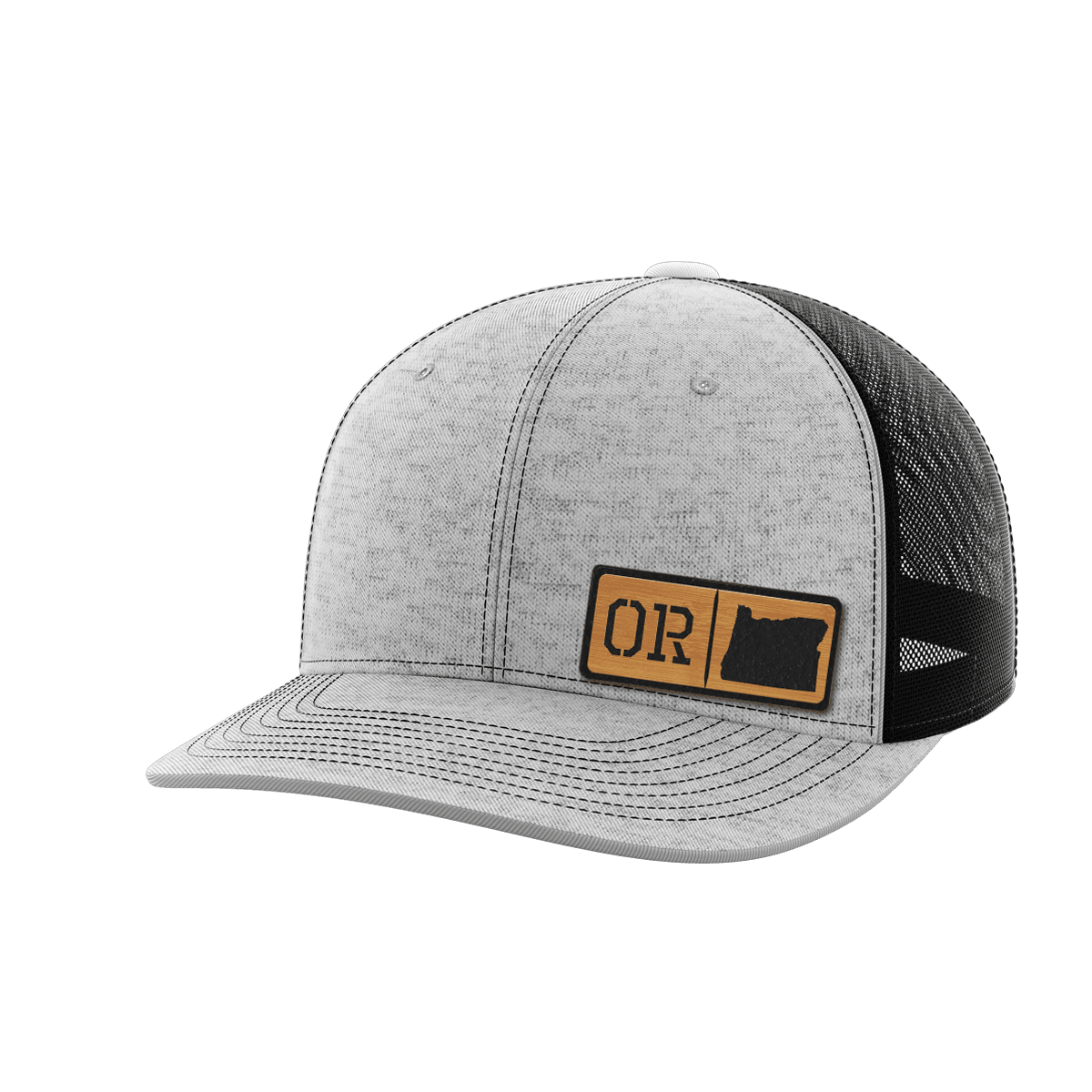 Oregon Homegrown Hats Hat Greater Half Heather Grey/Black Bamboo Leatherette Oregon
