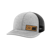 Thumbnail for Oregon Homegrown Hats Hat Greater Half Heather Grey/Black Bamboo Leatherette Oregon