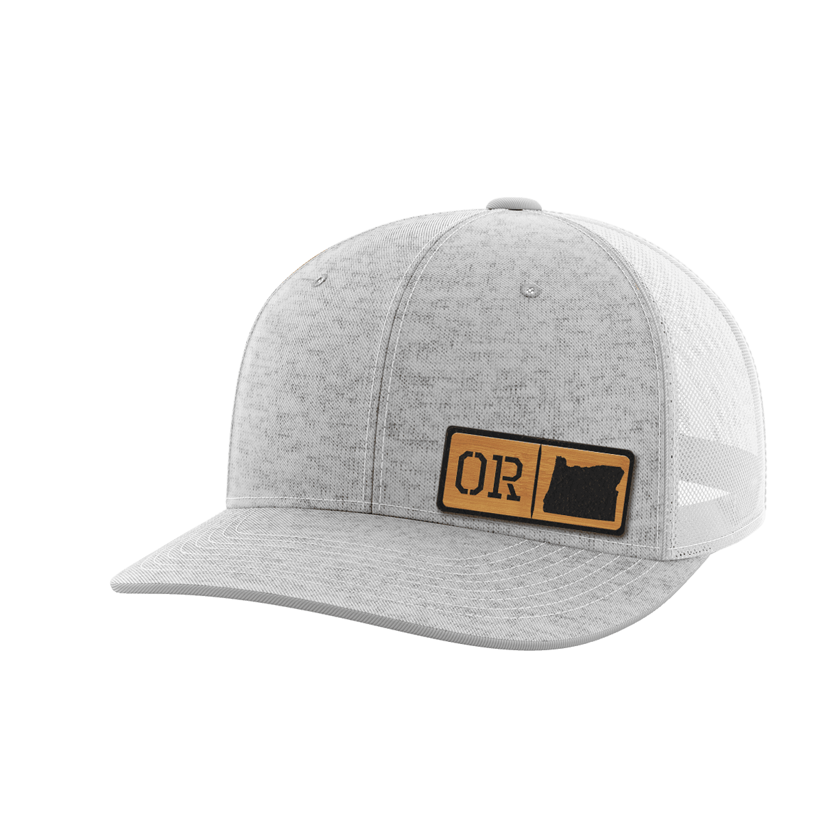 Oregon Homegrown Hats Hat Greater Half Heather Grey/White Bamboo Leatherette Oregon