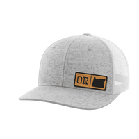 Thumbnail for Oregon Homegrown Hats Hat Greater Half Heather Grey/White Bamboo Leatherette Oregon