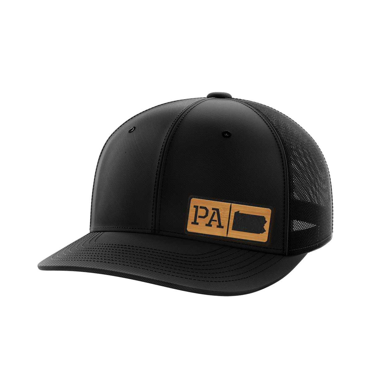 Pennsylvania Homegrown Hats Hat Greater Half Black/Black Bamboo Leatherette Pennsylvania