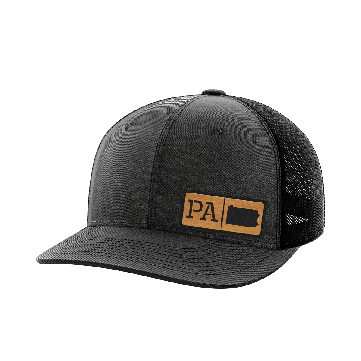 Pennsylvania Homegrown Hats Hat Greater Half Heather Black/Black Bamboo Leatherette Pennsylvania