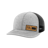 Thumbnail for Pennsylvania Homegrown Hats Hat Greater Half Heather Grey/Black Bamboo Leatherette Pennsylvania