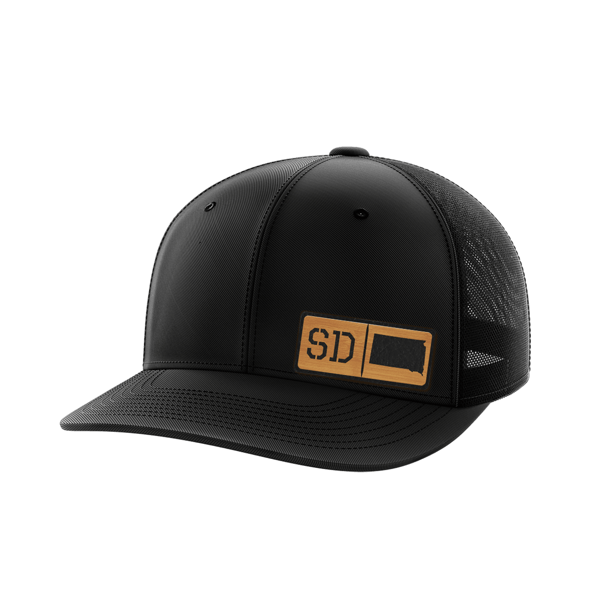South Dakota Homegrown Hats Hat Greater Half Black/Black Bamboo Leatherette South Dakota