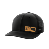 Thumbnail for South Dakota Homegrown Hats Hat Greater Half Black/Black Bamboo Leatherette South Dakota
