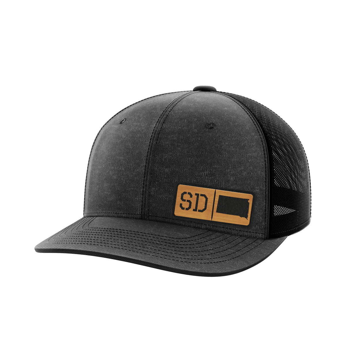 South Dakota Homegrown Hats Hat Greater Half Heather Black/Black Bamboo Leatherette South Dakota