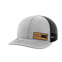 Thumbnail for South Dakota Homegrown Hats Hat Greater Half Heather Grey/Black Bamboo Leatherette South Dakota