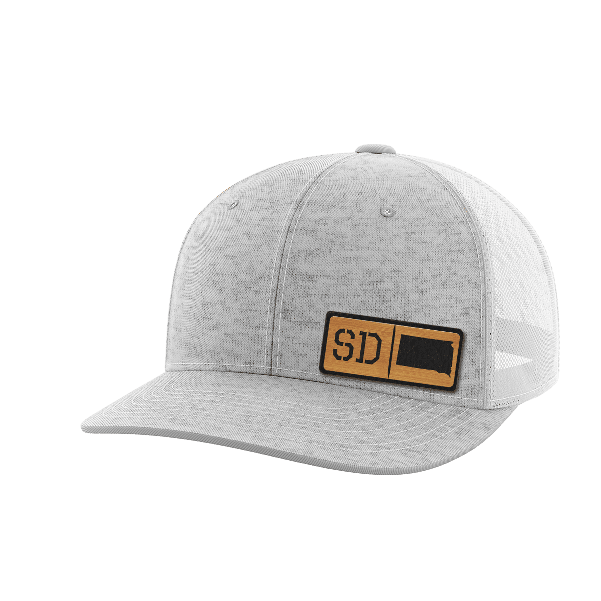 South Dakota Homegrown Hats Hat Greater Half Heather Grey/White Bamboo Leatherette South Dakota