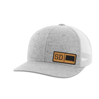 Thumbnail for South Dakota Homegrown Hats Hat Greater Half Heather Grey/White Bamboo Leatherette South Dakota