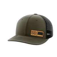 Thumbnail for South Dakota Homegrown Hats Hat Greater Half OD Green/Black Bamboo Leatherette South Dakota