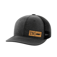 Thumbnail for Tennessee Homegrown Hats Hat Greater Half Heather Black/Black Bamboo Leatherette Tennessee