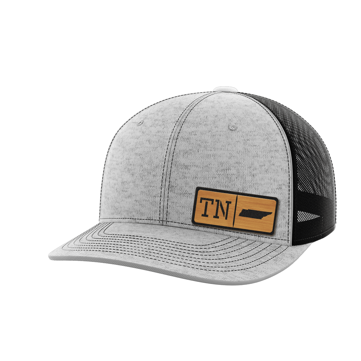 Tennessee Homegrown Hats Hat Greater Half Heather Grey/Black Bamboo Leatherette Tennessee