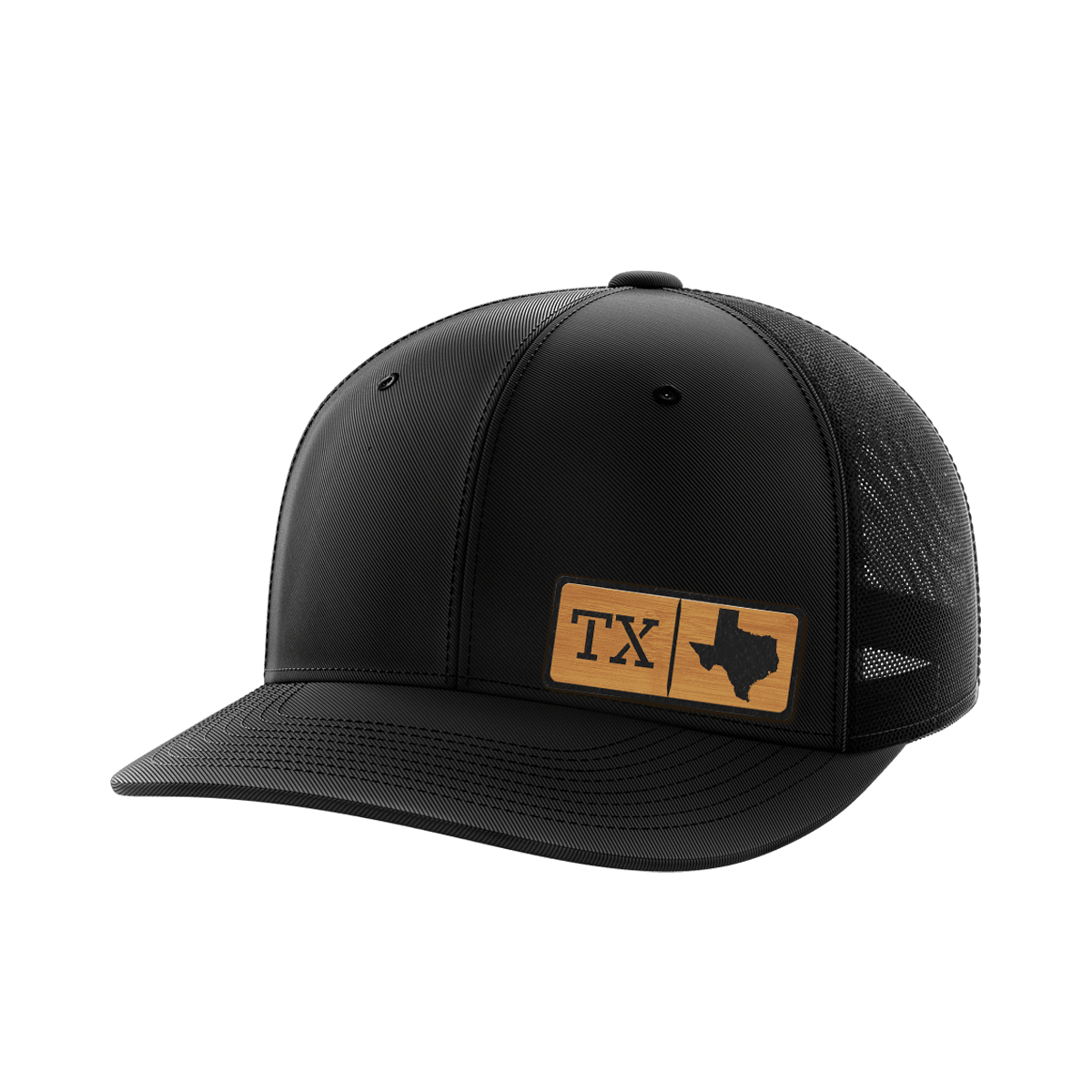 Texas Homegrown Hats Hat Greater Half Black/Black Bamboo Leatherette Texas