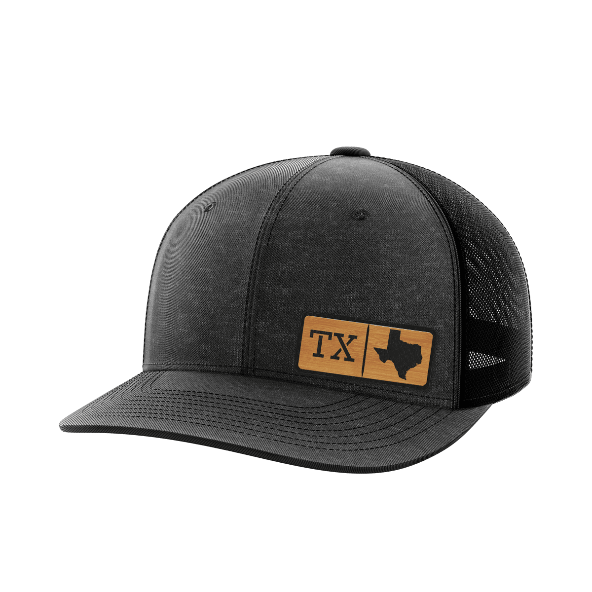 Texas Homegrown Hats Hat Greater Half Heather Black/Black Bamboo Leatherette Texas
