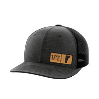 Thumbnail for Vermont Homegrown Hats Hat Greater Half Heather Black/Black Bamboo Leatherette Vermont