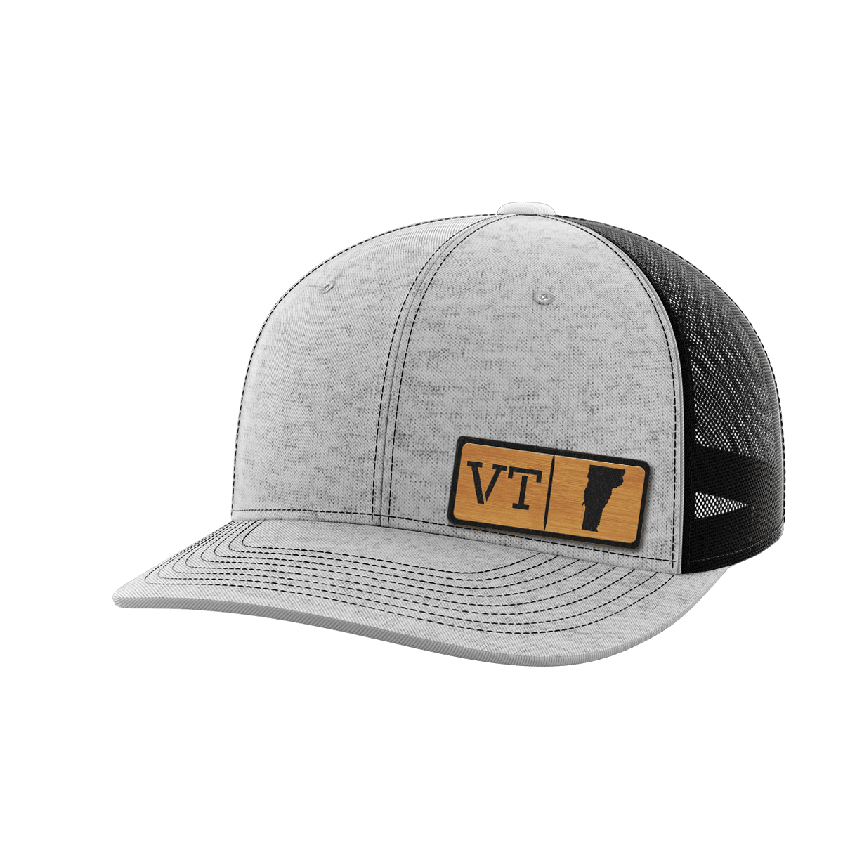 Vermont Homegrown Hats Hat Greater Half Heather Grey/Black Bamboo Leatherette Vermont