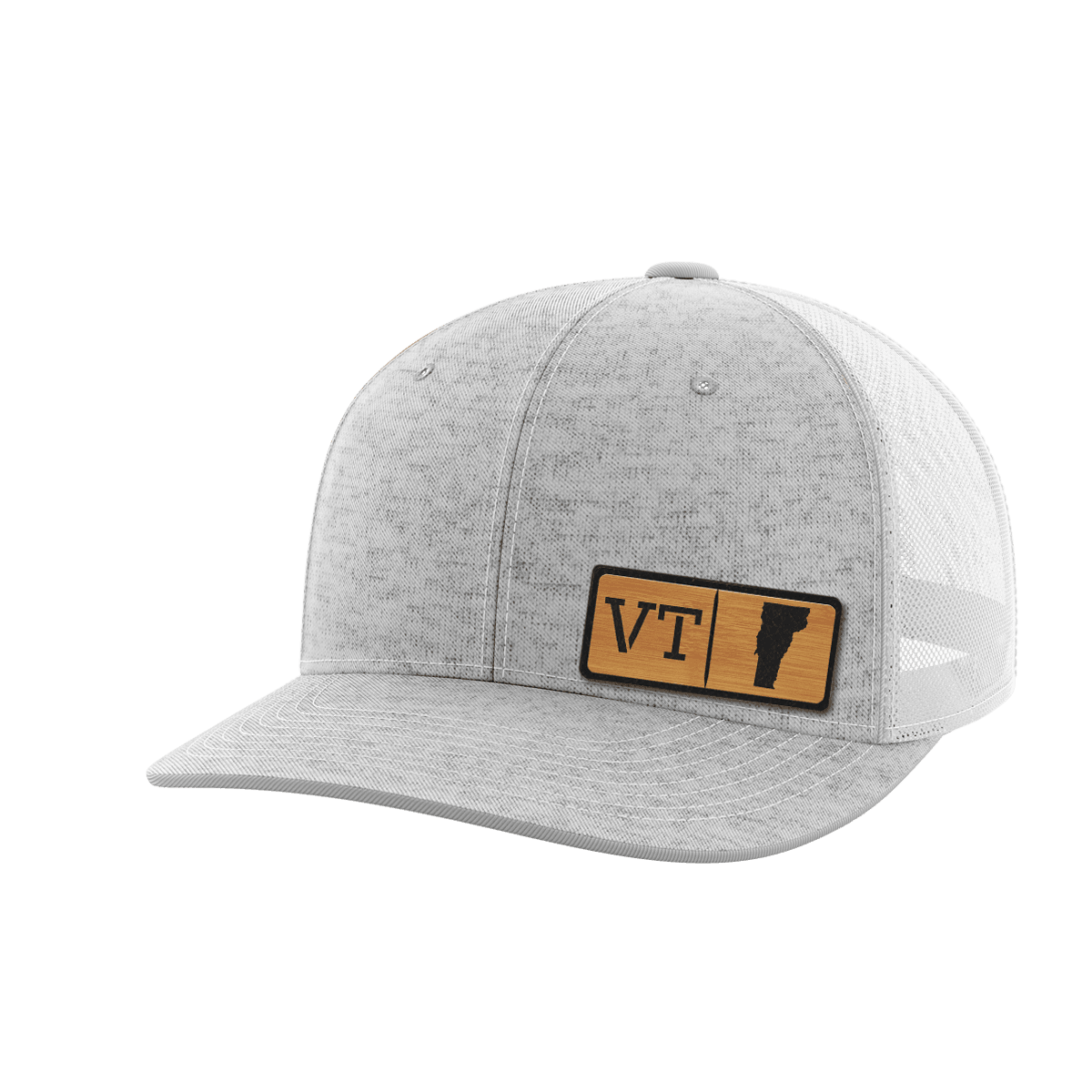 Vermont Homegrown Hats Hat Greater Half Heather Grey/White Bamboo Leatherette Vermont