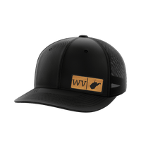 Thumbnail for West Virginia Homegrown Hats Hat Greater Half Black/Black Bamboo Leatherette West Virginia