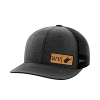 Thumbnail for West Virginia Homegrown Hats Hat Greater Half Heather Black/Black Bamboo Leatherette West Virginia