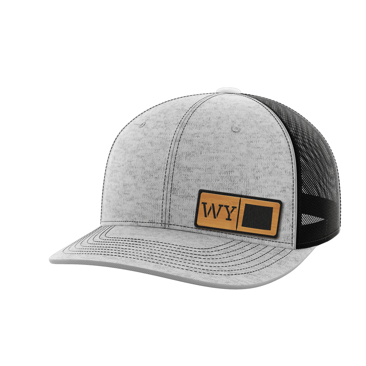 Wyoming Homegrown Hats Hat Greater Half Heather Grey/Black Bamboo Leatherette Wyoming
