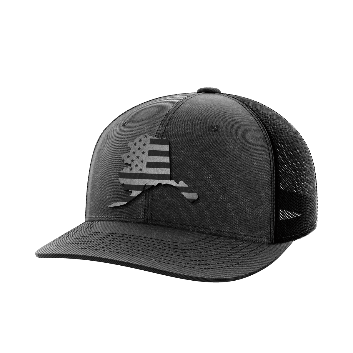 Alaska United Hats Hat Greater Half Heather Black/Black Black Leatherette Alaska