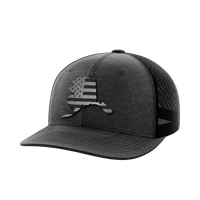 Thumbnail for Alaska United Hats Hat Greater Half Heather Black/Black Black Leatherette Alaska