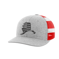 Thumbnail for Alaska United Hats Hat Greater Half Heather Grey/Flag Black Leatherette Alaska
