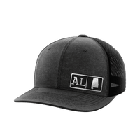 Thumbnail for Alabama Homegrown Hats Hat Greater Half Heather Black/Black Black Leatherette Alabama