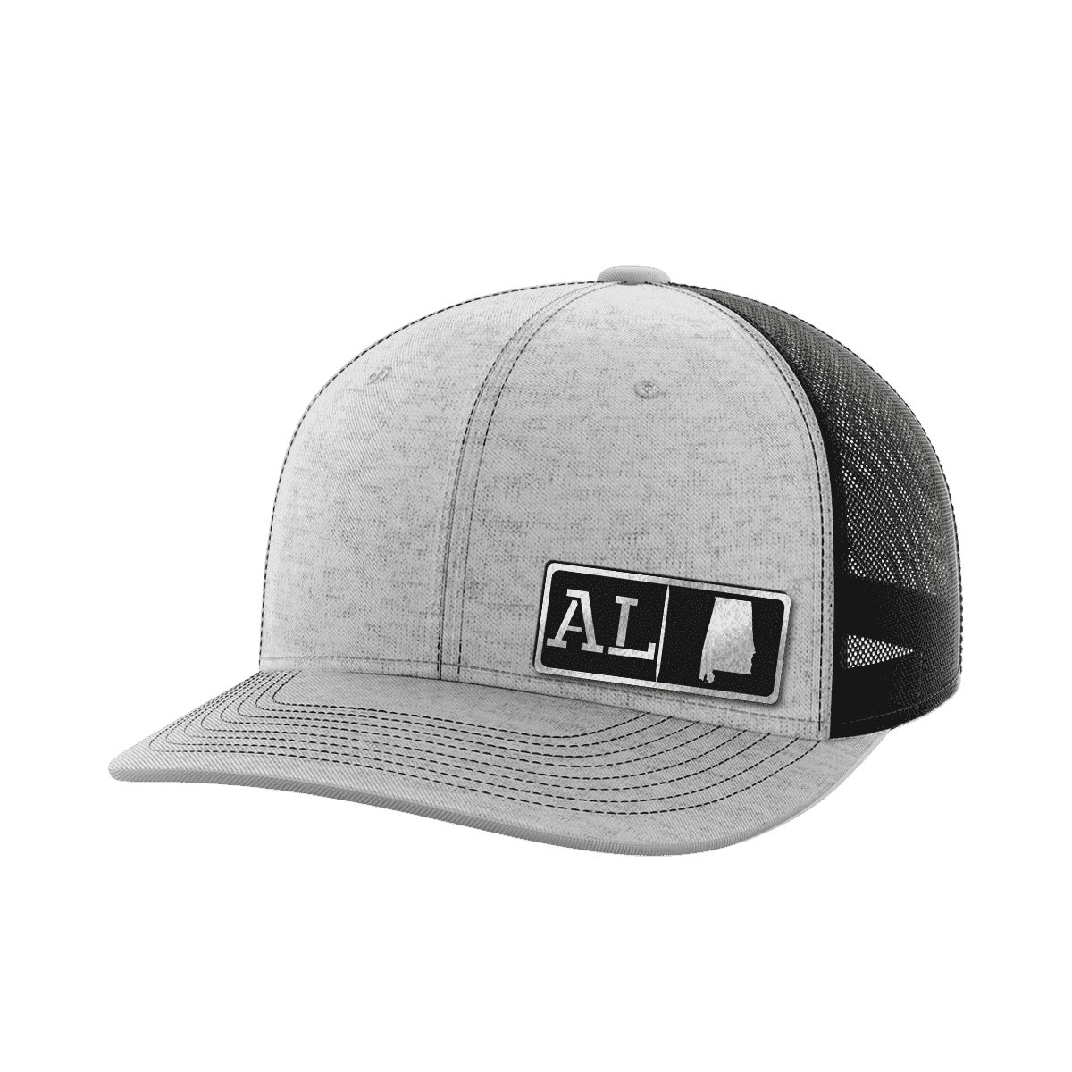 Alabama Homegrown Hats Hat Greater Half Heather Grey/Black Black Leatherette Alabama