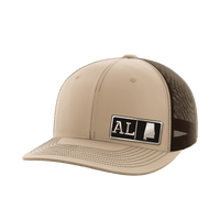 Thumbnail for Alabama Homegrown Hats Hat Greater Half Khaki/Coffee Black Leatherette Alabama