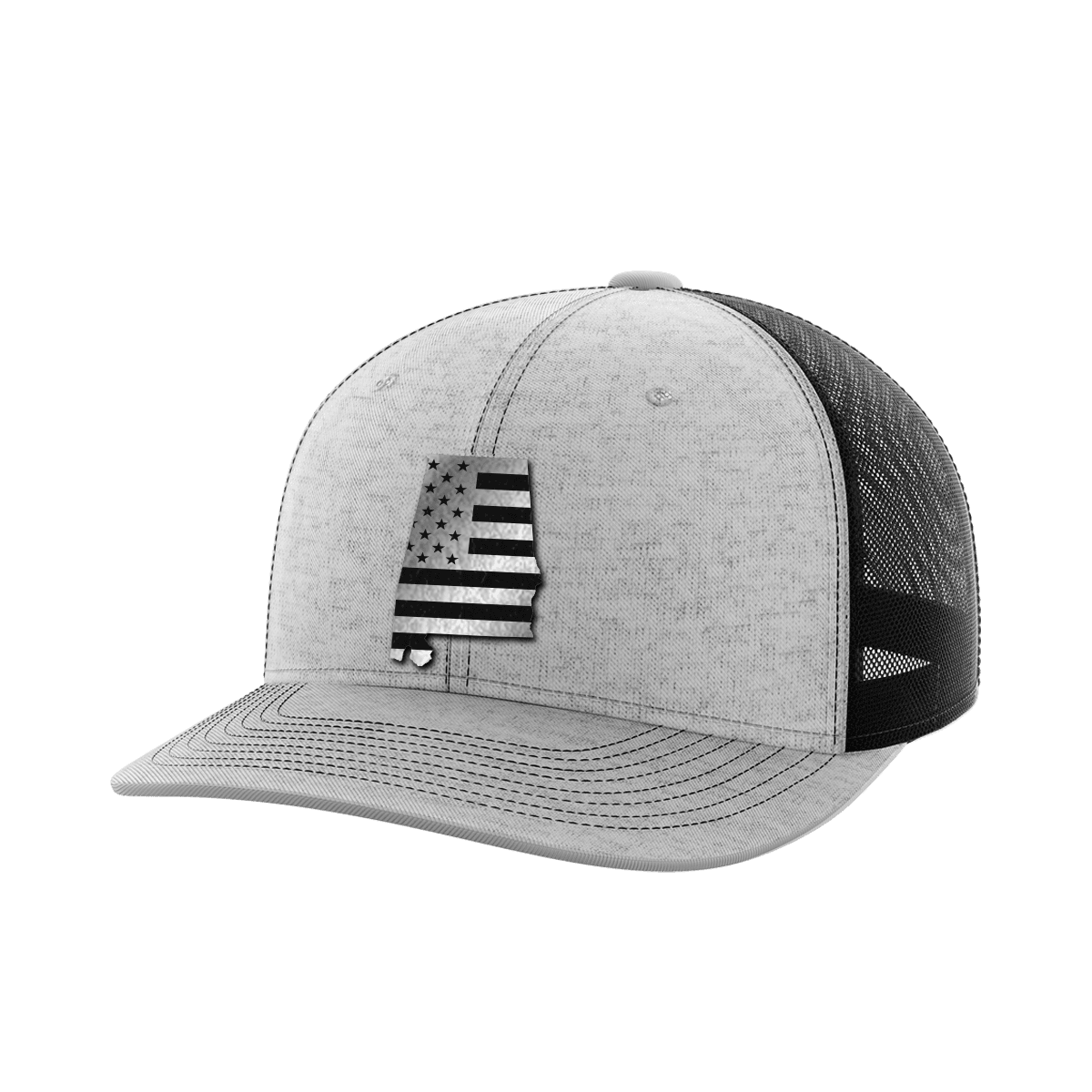 Alabama United Hats Hat Greater Half Heather Grey/Black Black Leatherette Alabama