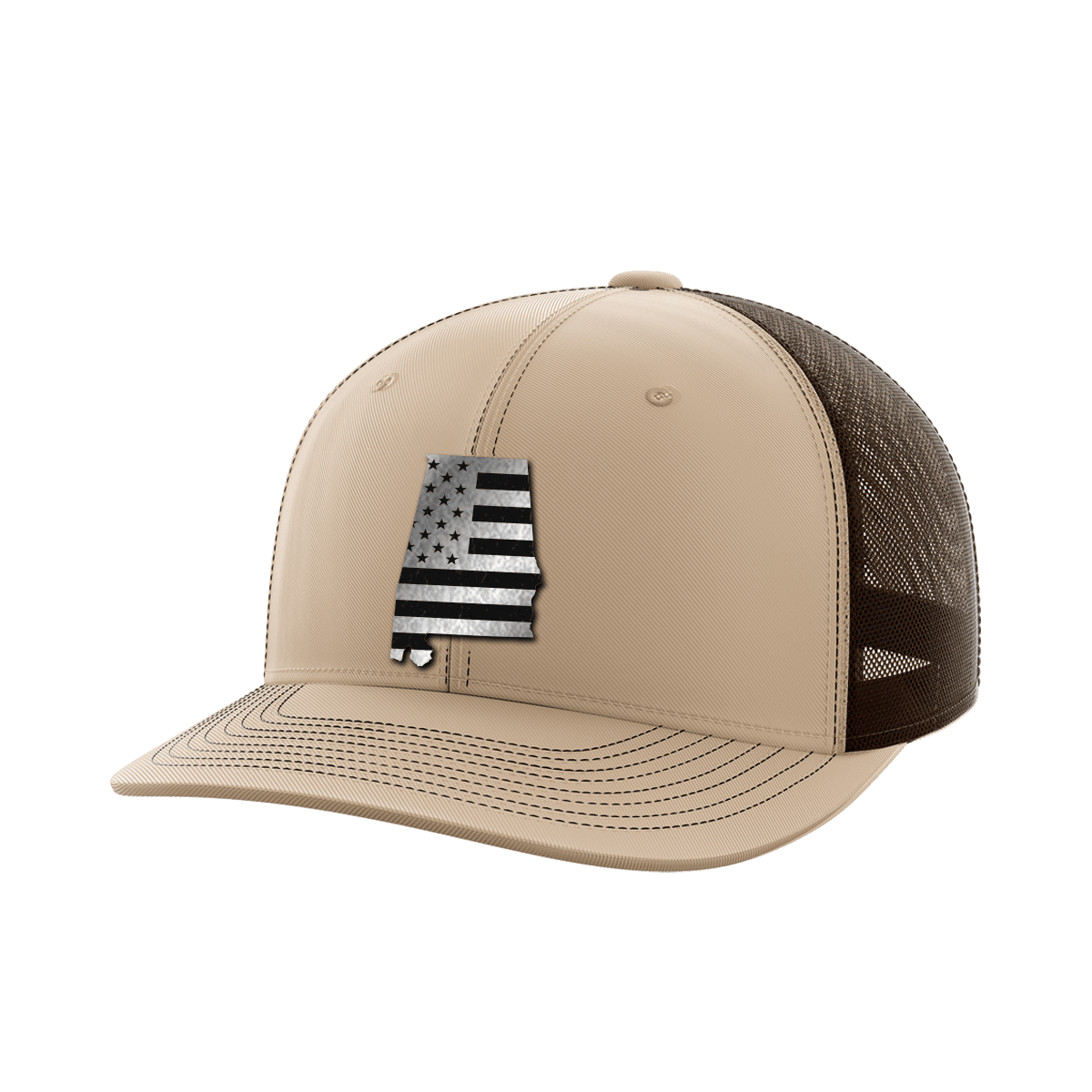 Alabama United Hats Hat Greater Half Khaki/Coffee Black Leatherette Alabama