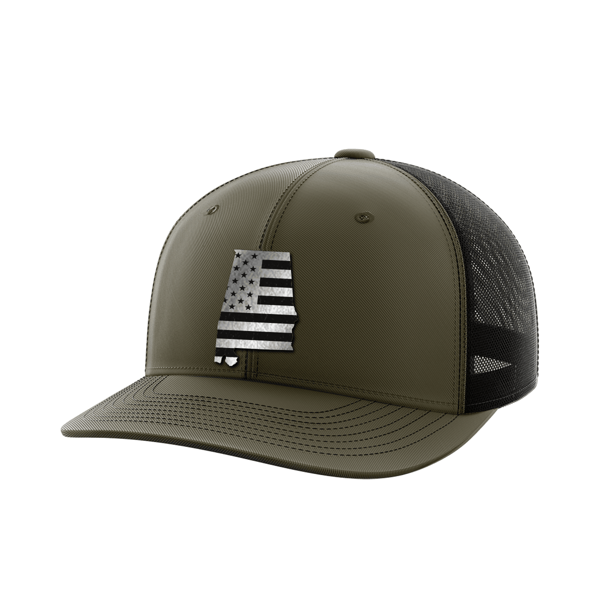 Alabama United Hats Hat Greater Half OD Green/Black Black Leatherette Alabama
