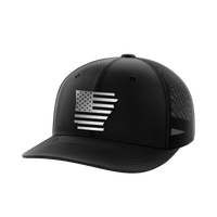 Thumbnail for Arkansas United Hats Hat Greater Half Black/Black Black Leatherette Arkansas