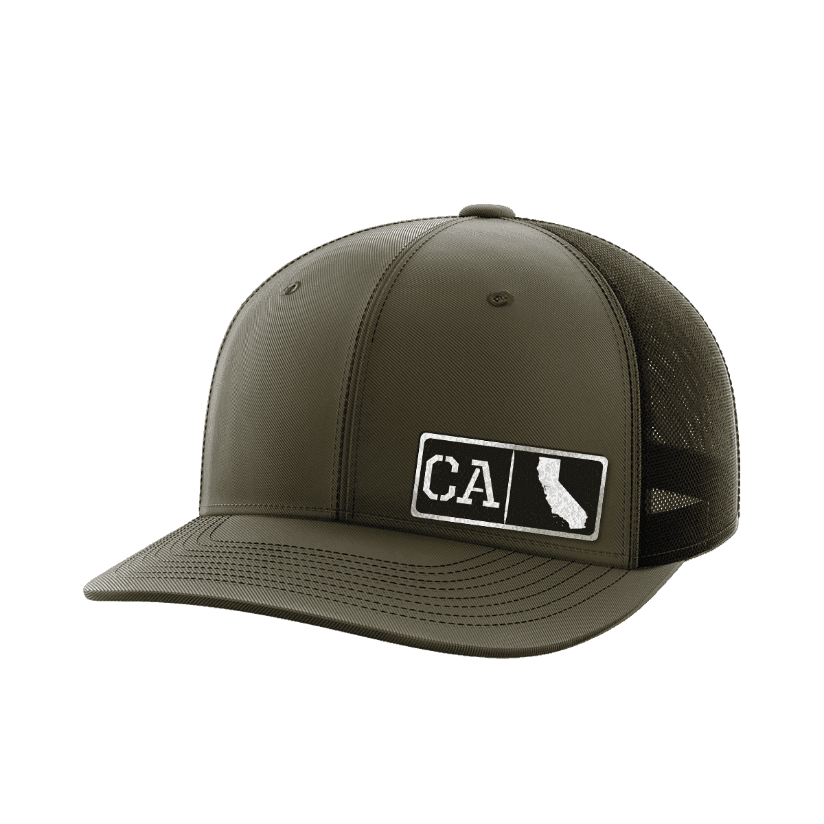 California Homegrown Hats Hat Greater Half OD Green/Black Black Leatherette California