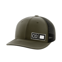 Thumbnail for Colorado Homegrown Hats Hat Greater Half OD Green/Black Black Leatherette Colorado