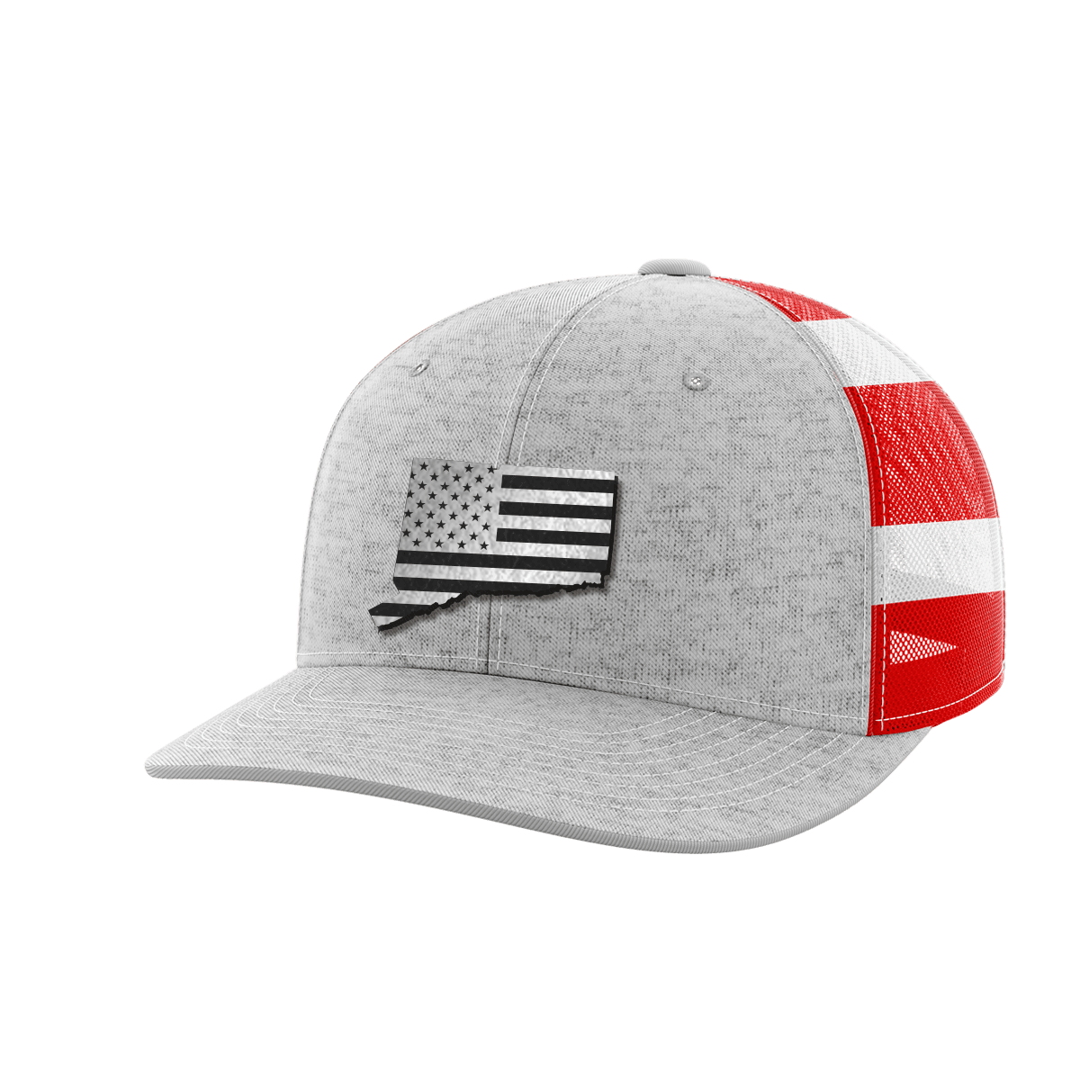 Connecticut United Hats Hat Greater Half Heather Grey/Flag Black Leatherette Connecticut