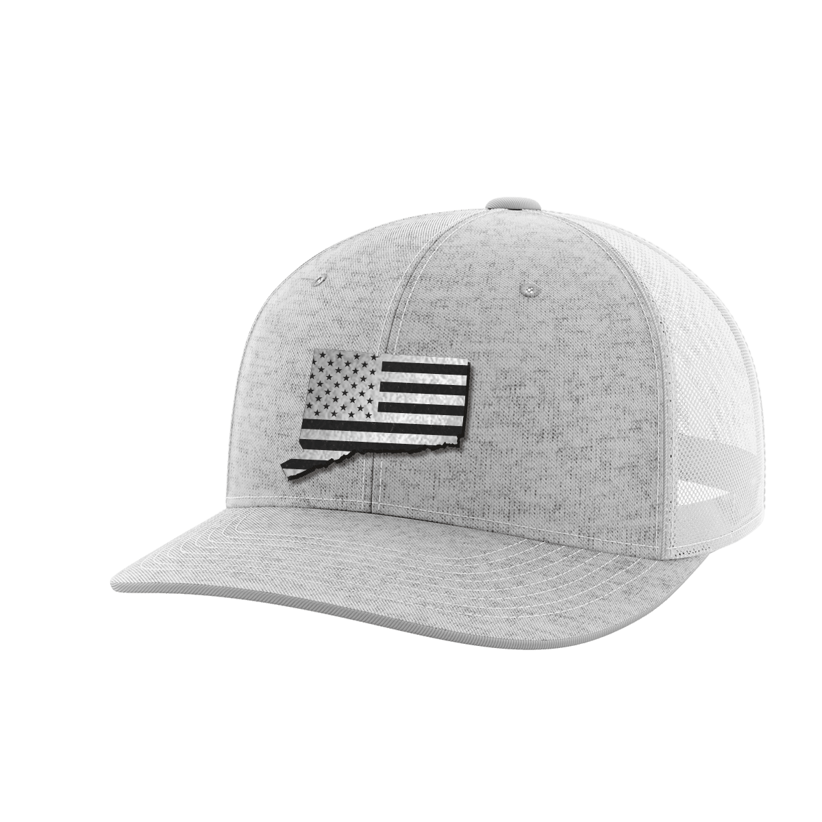 Connecticut United Hats Hat Greater Half Heather Grey/White Black Leatherette Connecticut