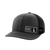 Thumbnail for Delaware Homegrown Hats Hat Greater Half Heather Black/Black Black Leatherette Delaware