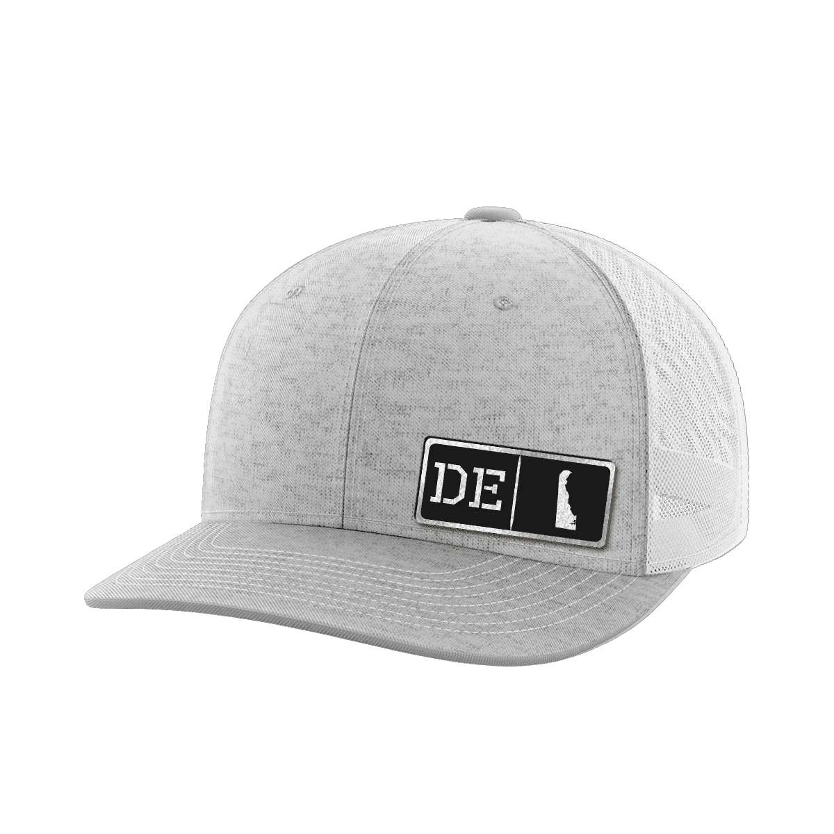 Delaware Homegrown Hats Hat Greater Half Heather Grey/White Black Leatherette Delaware