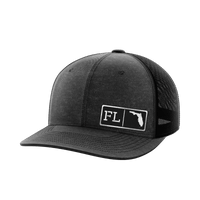 Thumbnail for Florida Homegrown Hats Hat Greater Half Heather Black/Black Black Leatherette Florida