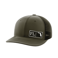 Thumbnail for Florida Homegrown Hats Hat Greater Half OD Green/Black Black Leatherette Florida