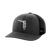 Thumbnail for Florida United Hats Hat Greater Half Heather Black/Black Black Leatherette Florida