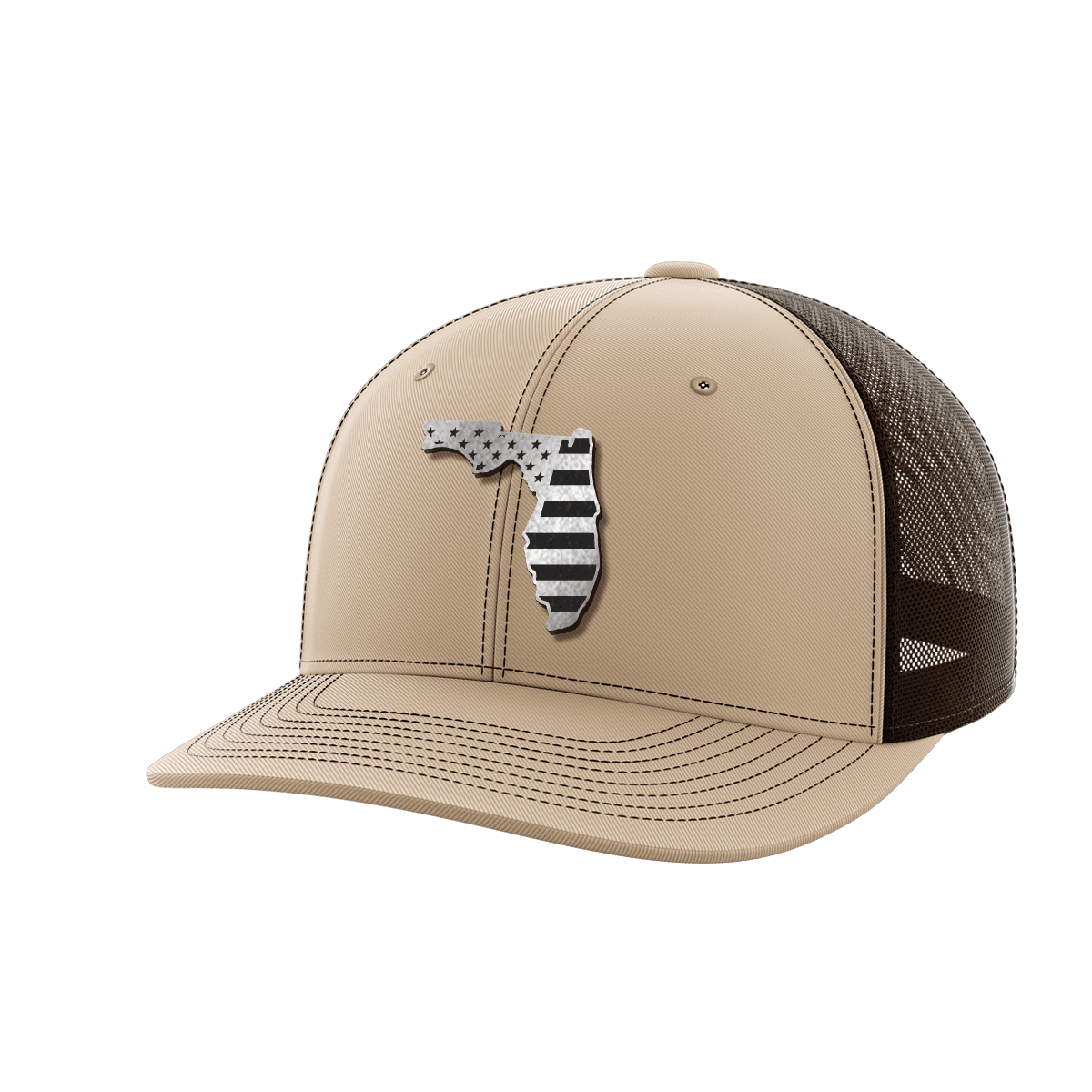 Florida United Hats Hat Greater Half Khaki/Coffee Black Leatherette Florida