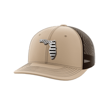 Thumbnail for Florida United Hats Hat Greater Half Khaki/Coffee Black Leatherette Florida